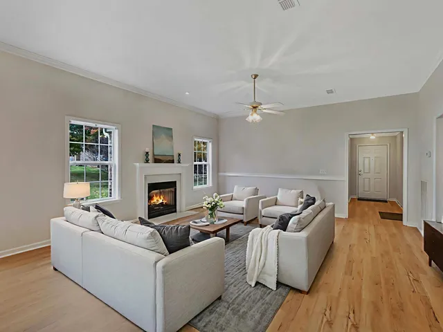 a large kitchen with cabinets