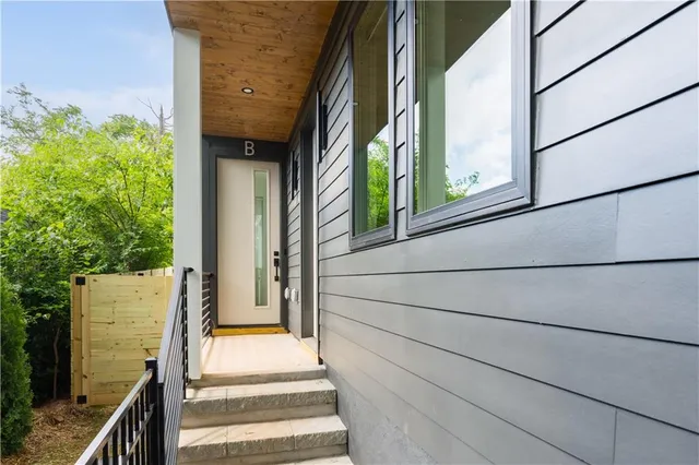 a view of a door of the house