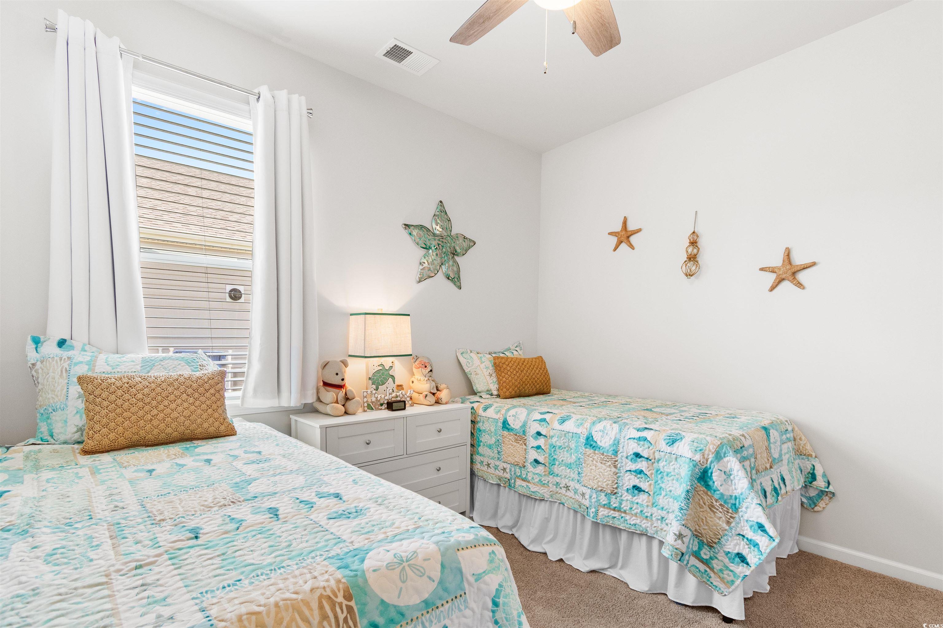 2438 Polaris Path Myrtle Beach, SC 29577 - Photo 17 of 40 Bedroom featuring carpet flooring and a ceiling fan