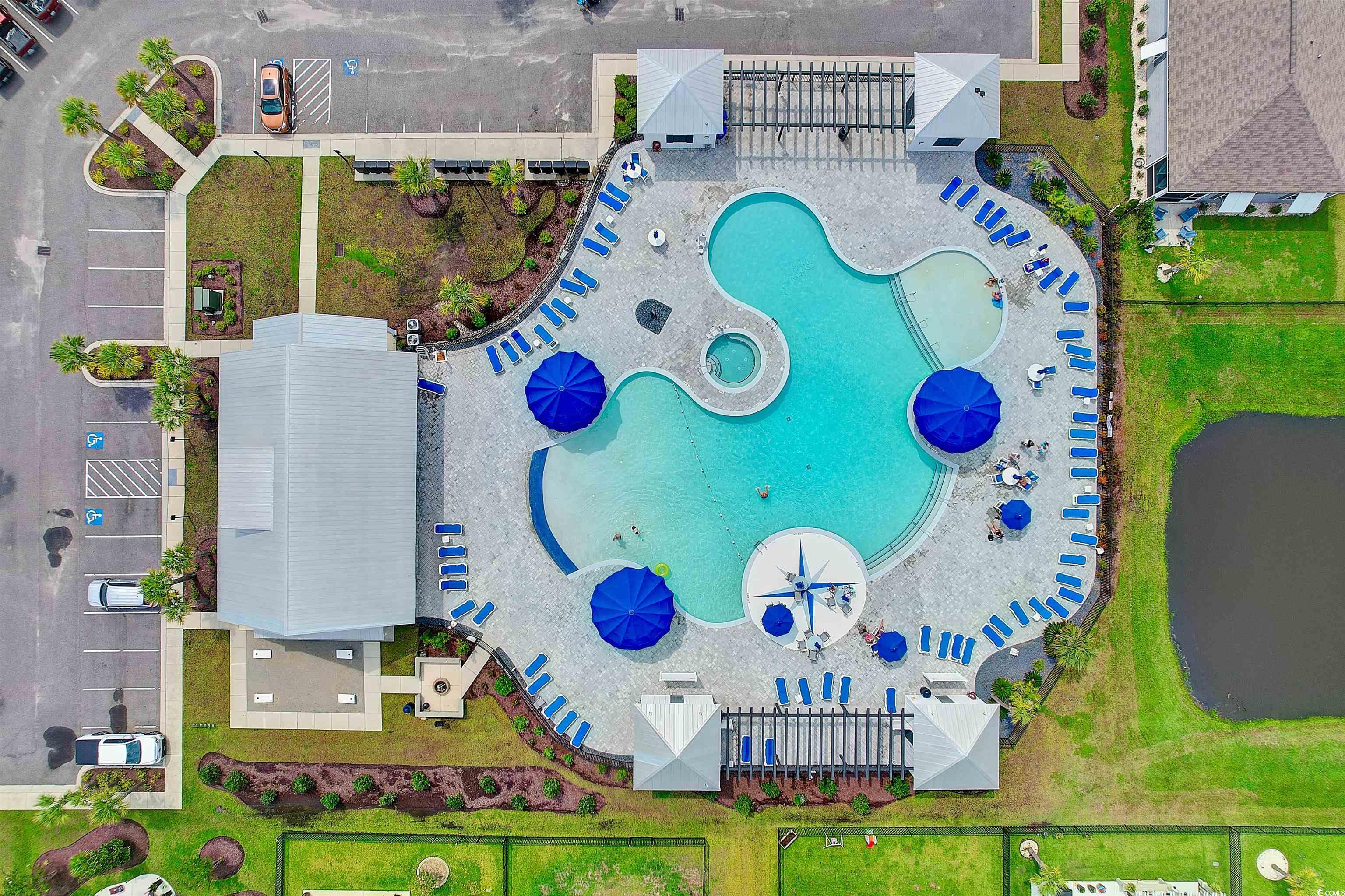 2438 Polaris Path Myrtle Beach, SC 29577 - Photo 40 of 40 Aerial view of a pool