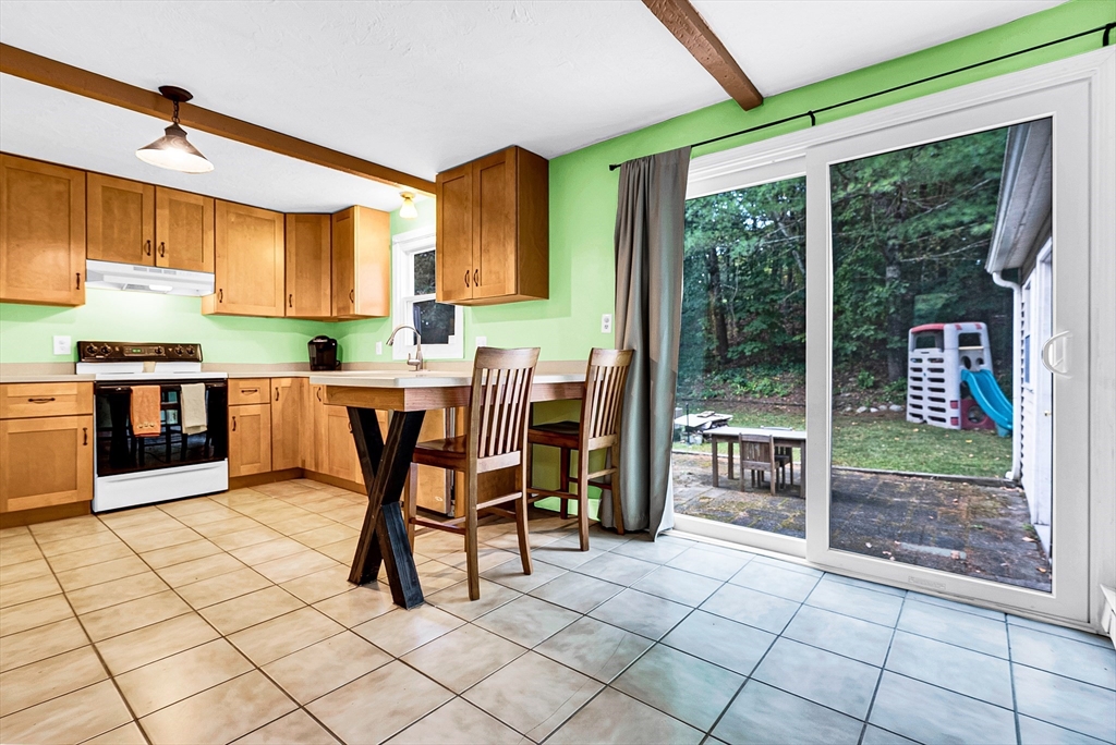 102 Lower Gore Road Webster, MA 01570 - Photo 8 of 40 a open kitchen with stainless steel appliances granite countertop a stove a sink and a microwave