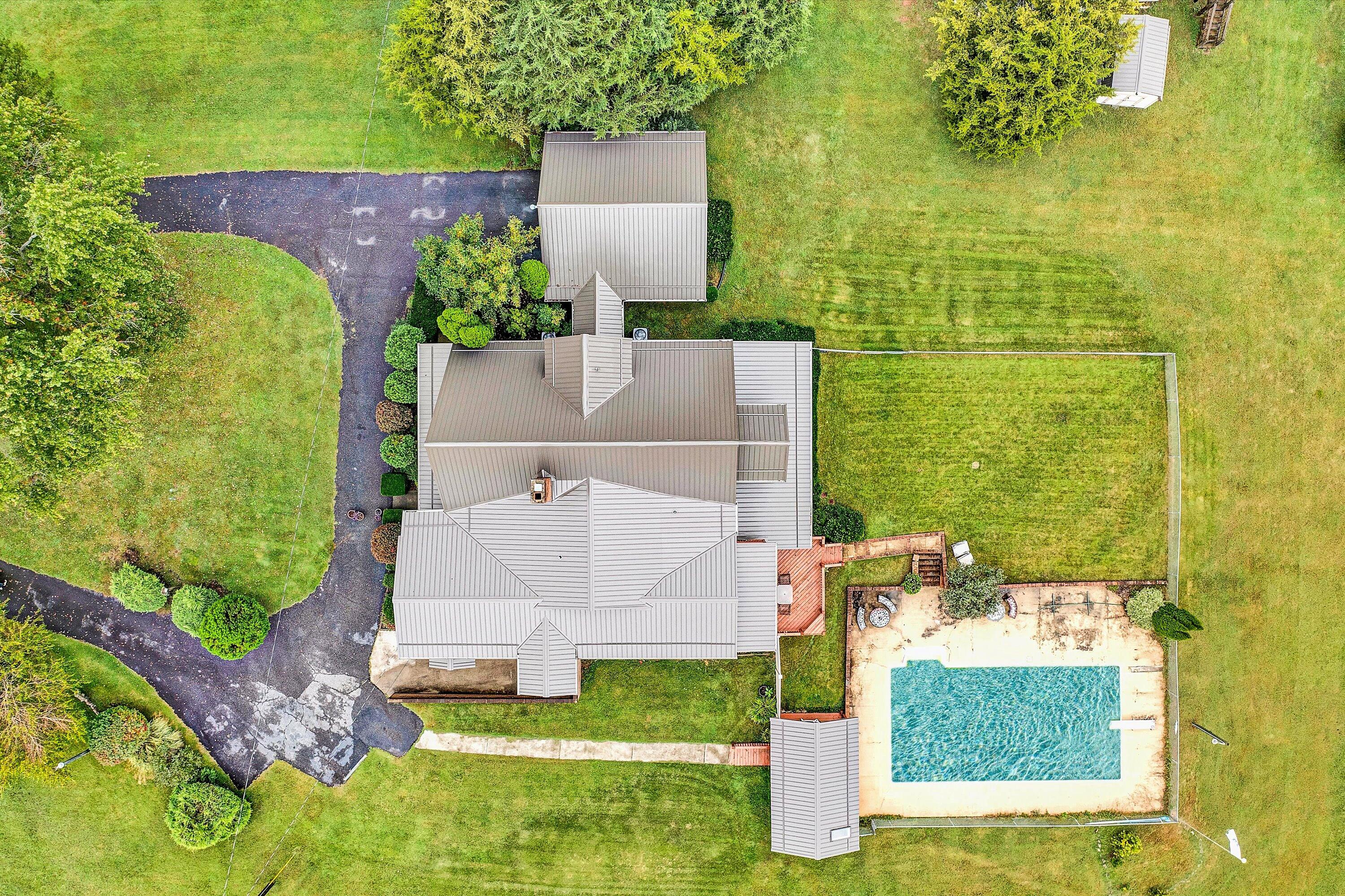 1117 Bouldin Road Ridgeway, VA 24148 - Photo 60 of 70 an aerial view of a house with a yard