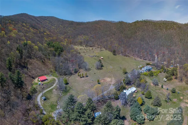 an aerial view of house with outdoor space