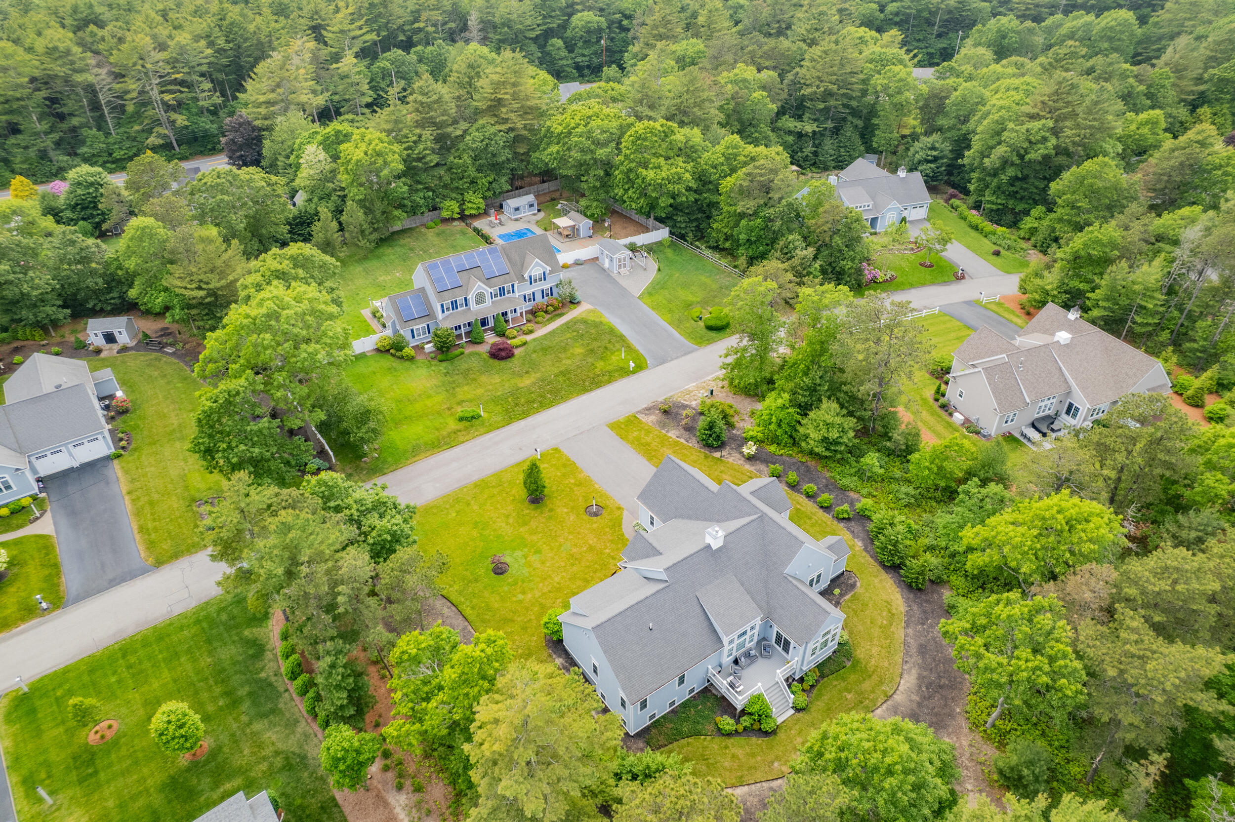 22 Camden Lane Mashpee, MA 02649 - Photo 41 of 46 an aerial view of a house with a garden
