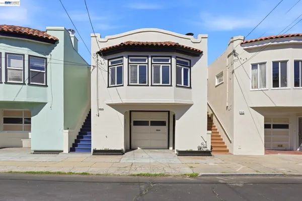 a view of a white building