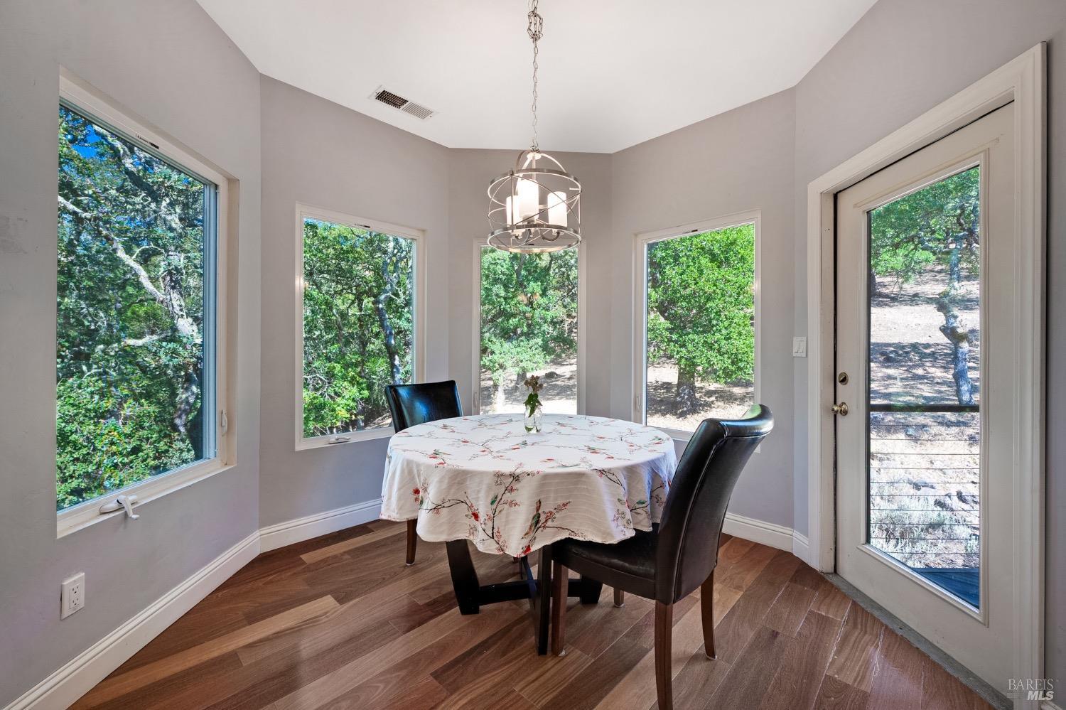 4727 Woodview Drive Santa Rosa, CA 95405 - Photo 19 of 46 a view of a dining room with furniture window and outside view