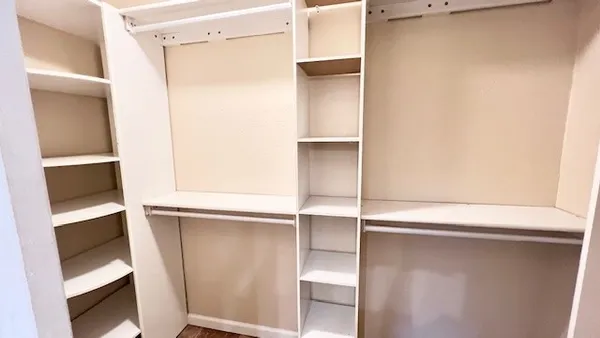 a close view of closet