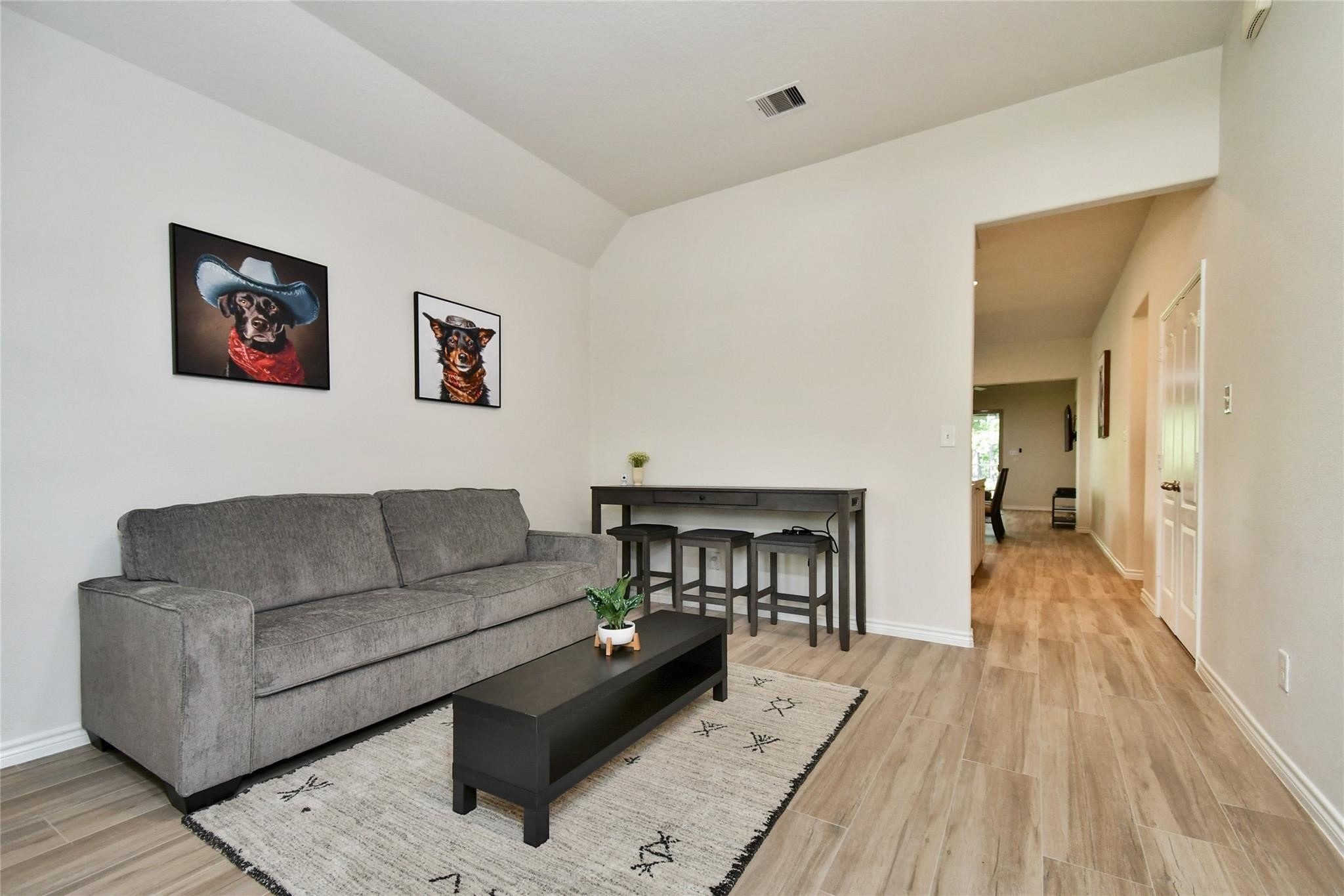 22 Wood Drake Place Tomball, TX 77375 - Photo 5 of 21 a living room with furniture and a fireplace