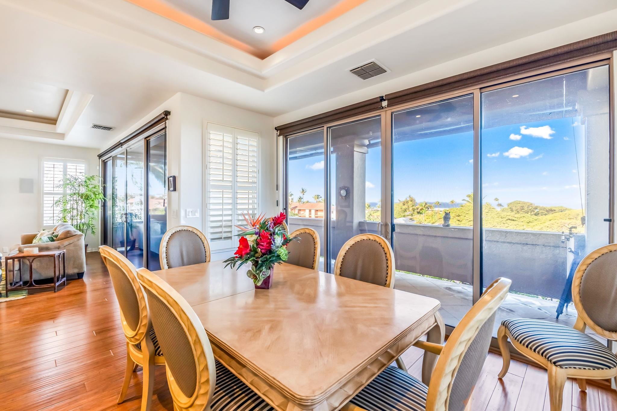 302 Kahana Ridge Drive Lahaina, HI 96761 - Photo 13 of 50 a view of a dining room with furniture window and wooden floor