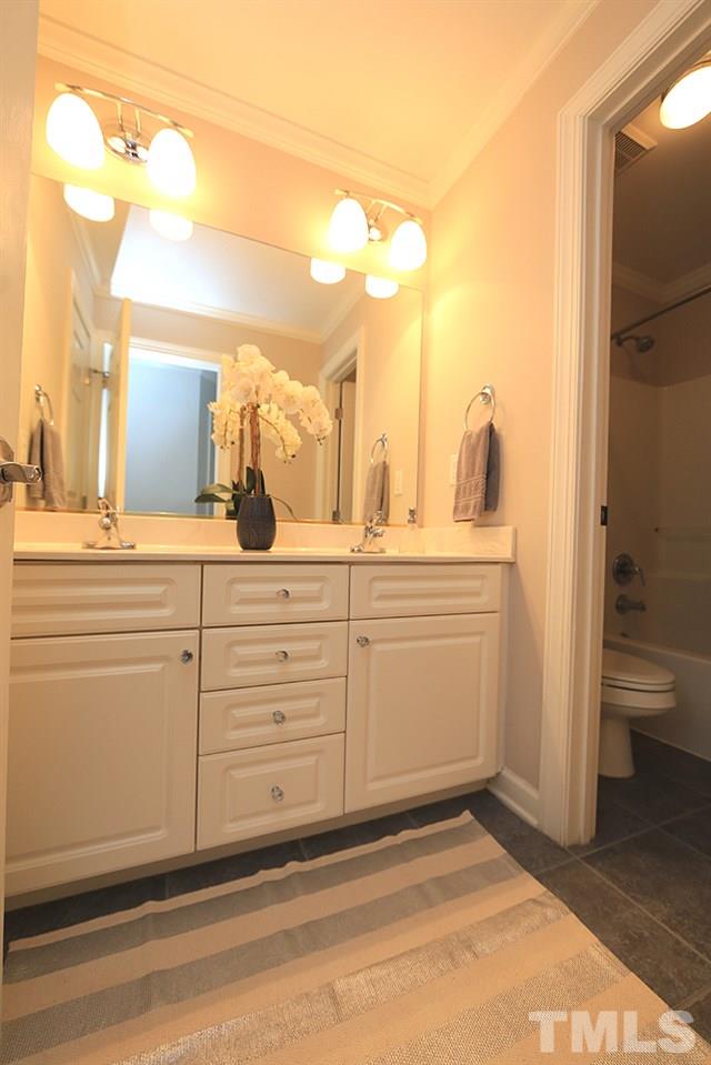 5208 Strathmore Drive Raleigh, NC 27613 - Photo 22 of 30 Double Vanity, private Toilet and Tub/Shower combo