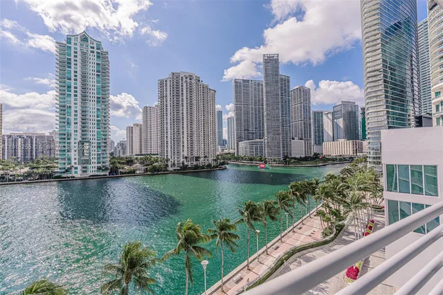 a view of a city from a balcony