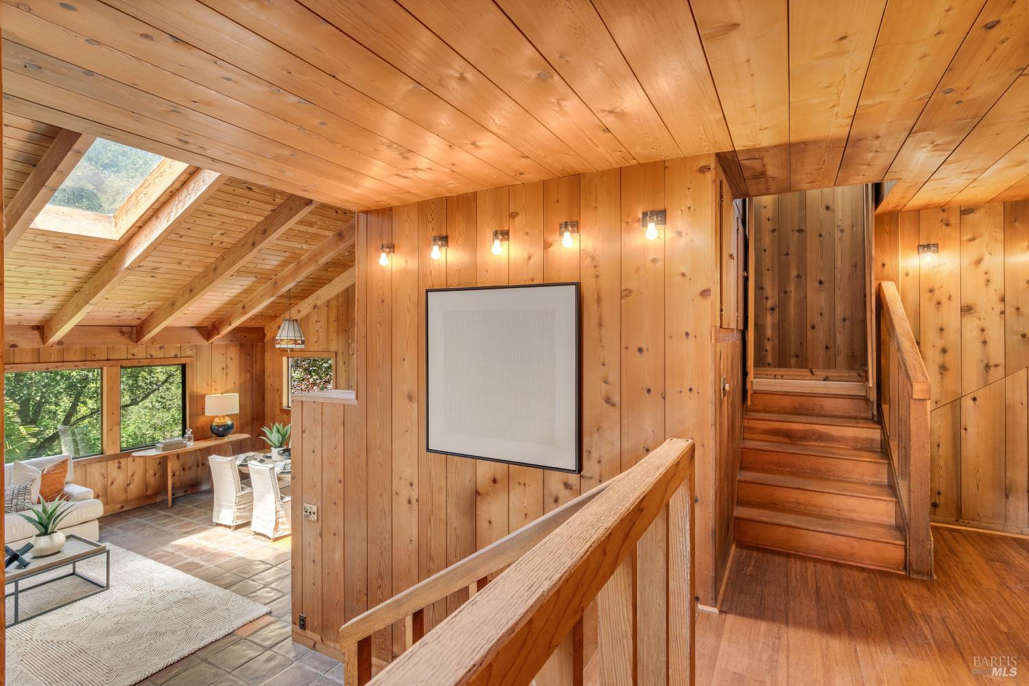 805 Wagnon Road Sebastopol, CA 95472 - Photo 7 of 56 a view of a hallway with wooden floor and staircase