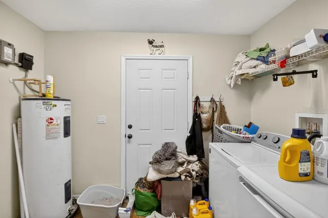 a view of storage and utility room with stuff