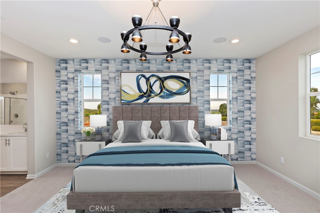 7181 Beck Drive Riverside, CA 92503 - Photo 5 of 7 a bedroom with a bed and painting on the wall