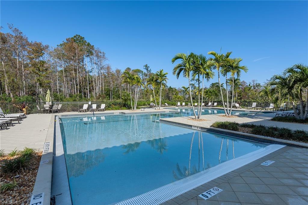 4359 Raffia Palm Circle Naples, FL 34119 - Photo 32 of 35 a view of outdoor space with swimming pool and trees in the background
