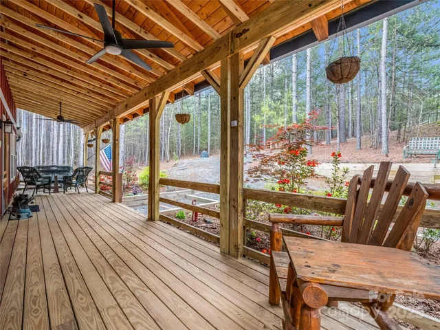 a view of a chairs on the roof deck