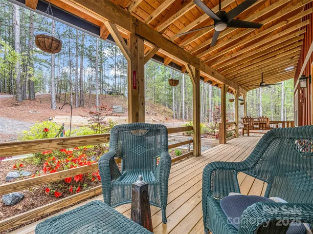 a view of outdoor space with seating area