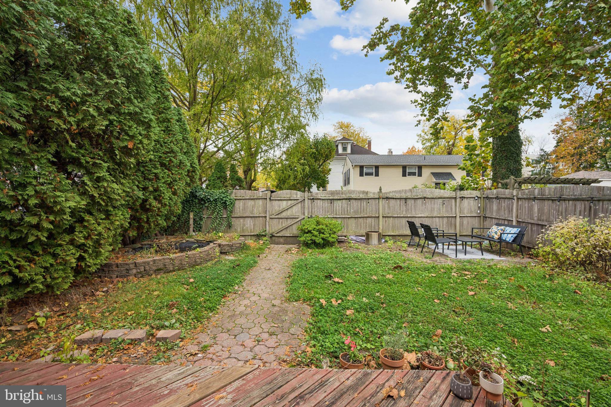166 Ellis Street Haddonfield, NJ 08033 - Photo 25 of 25 a view of backyard with sitting area and green space