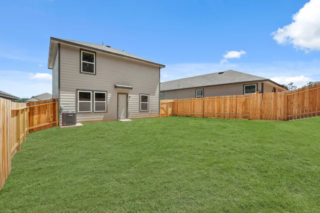 a view of a park with slide