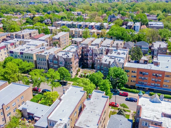 an aerial view of a city