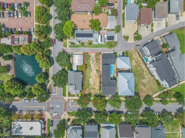 an aerial view of multiple house