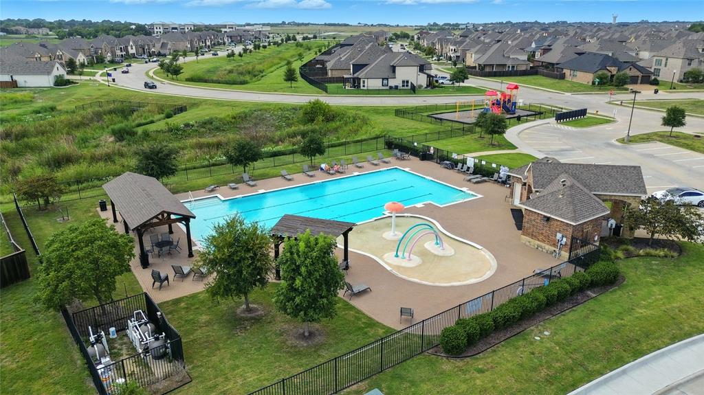 1160 Red Hawk Lane Forney, TX 75126 - Photo 30 of 33 an aerial view of a house with outdoor space and pool view