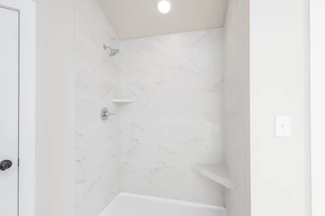 a close up of a bathtub