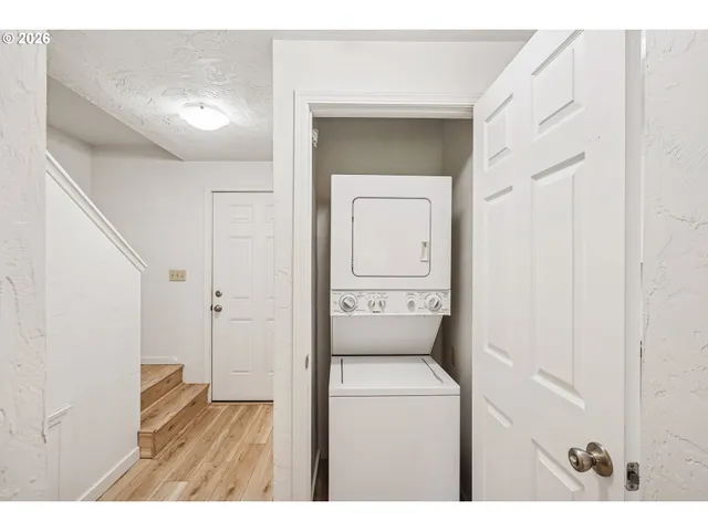 a room with a washer and dryer