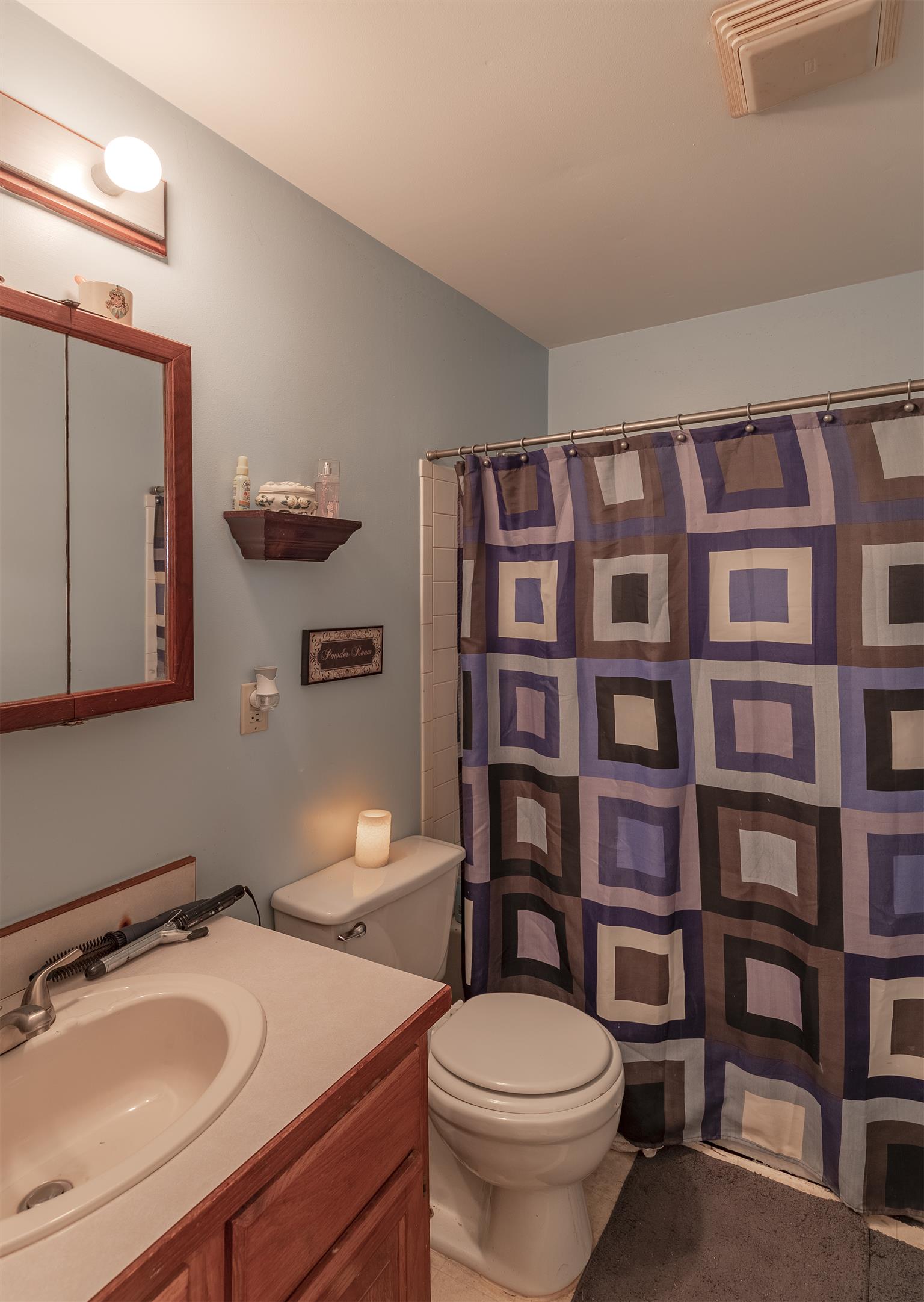 3013 York Road Pleasant View, TN 37146 - Photo 7 of 10 a bathroom with a sink a toilet and a mirror