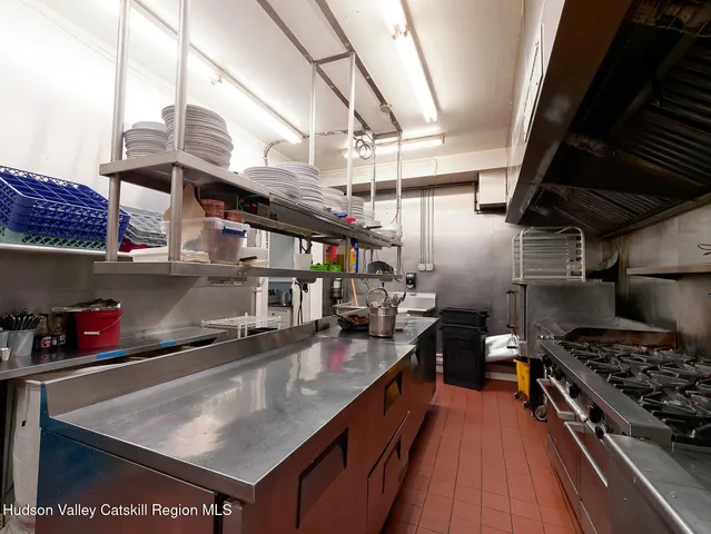 a kitchen with lots of counter top space