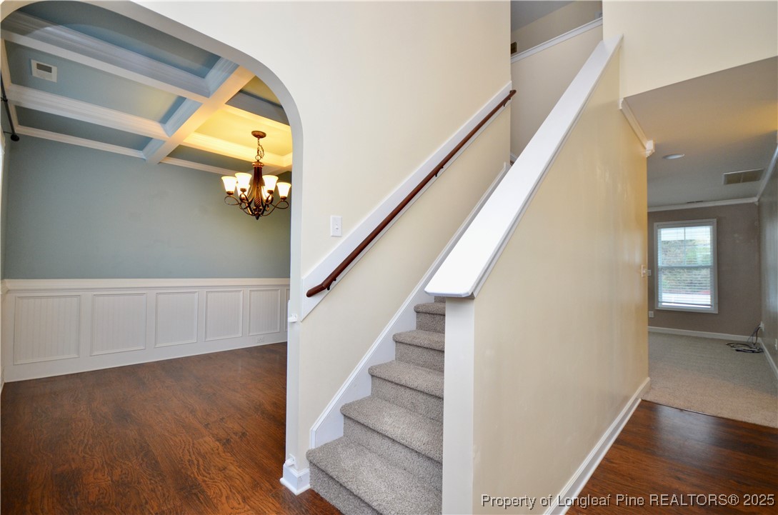 281 Ganton Drive Raeford, NC 28376 - Photo 2 of 50 a view of entryway and hall with wooden floor