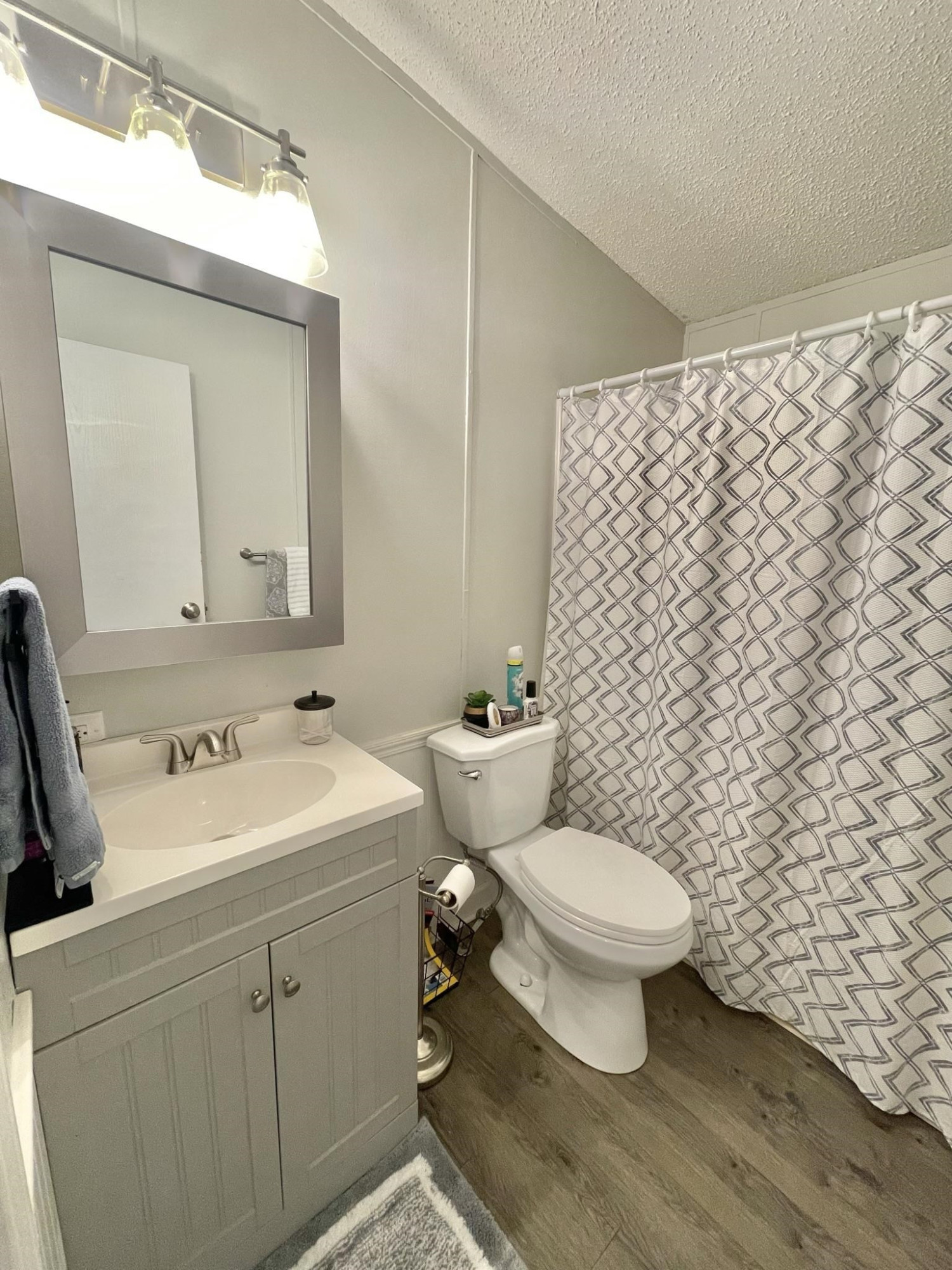 2433 Shiloh Church Road Roxboro, NC 27574 - Photo 17 of 26 a bathroom with a toilet a sink and mirror