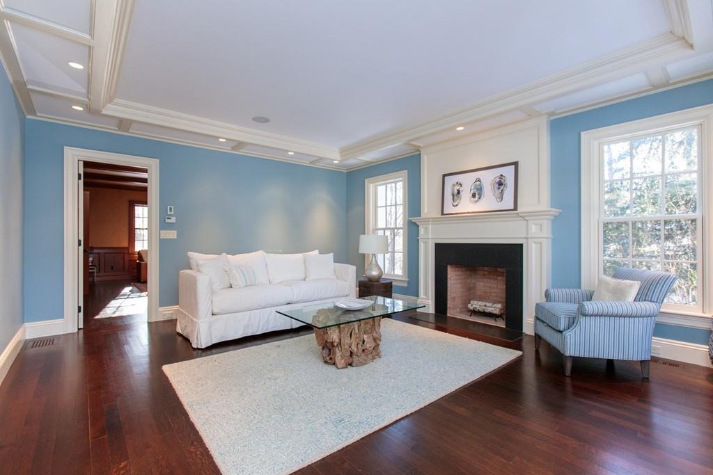 190 Winding River Road Wellesley, MA 02482 - Photo 4 of 18 a living room with furniture and a fireplace