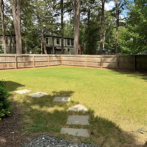 a view of an outdoor space and swimming pool