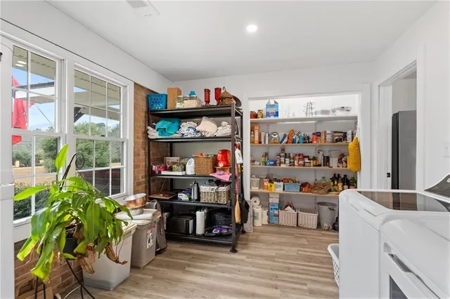 a view of store room with racks