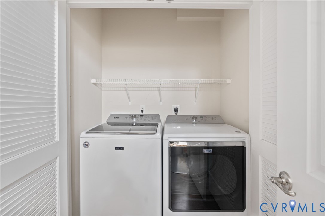 1201 Westwood Village Lane, Unit 402 Midlothian, VA 23114 - Photo 24 of 27 a utility room with dryer and washer