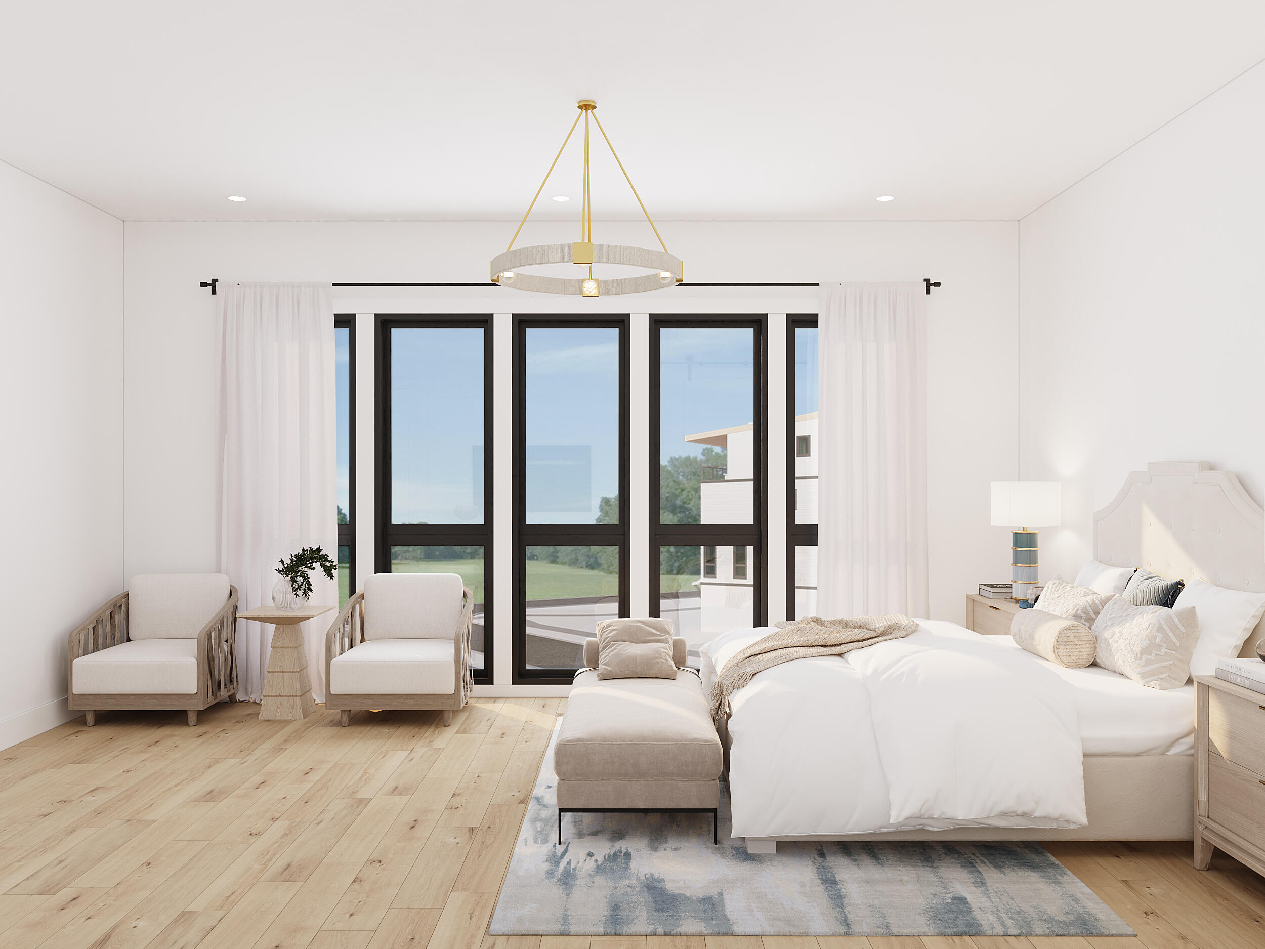 146 Cypress Drive, Unit 13 Santa Rosa Beach, FL 32459 - Photo 25 of 29 a bedroom with bed couch and a large window