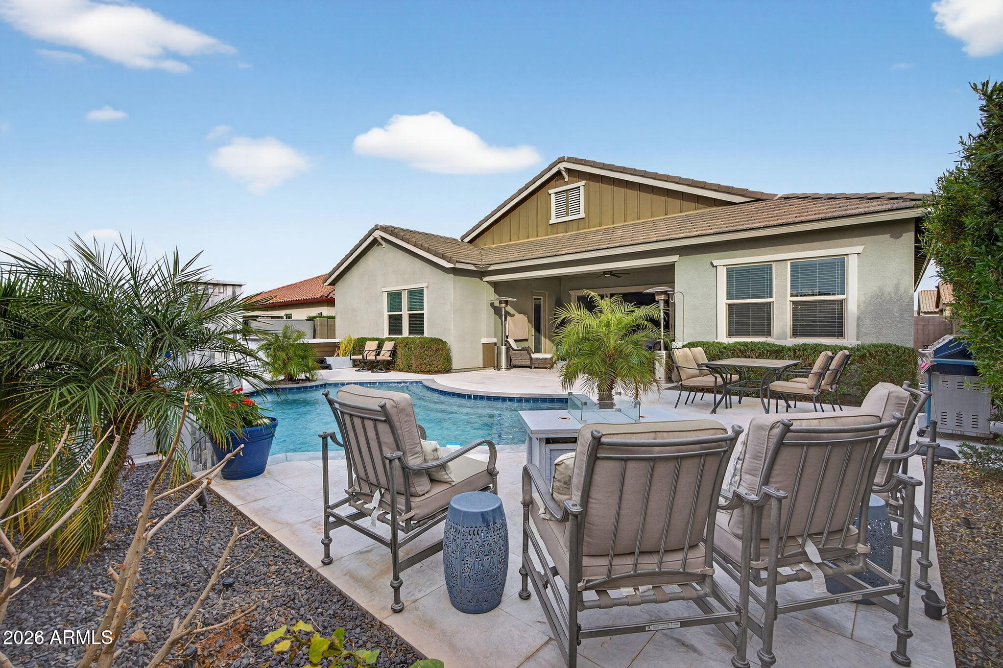 35112 North Jacobs Road San Tan Valley, AZ 85144 - Photo 51 of 80 a view of house with patio and outdoor seating