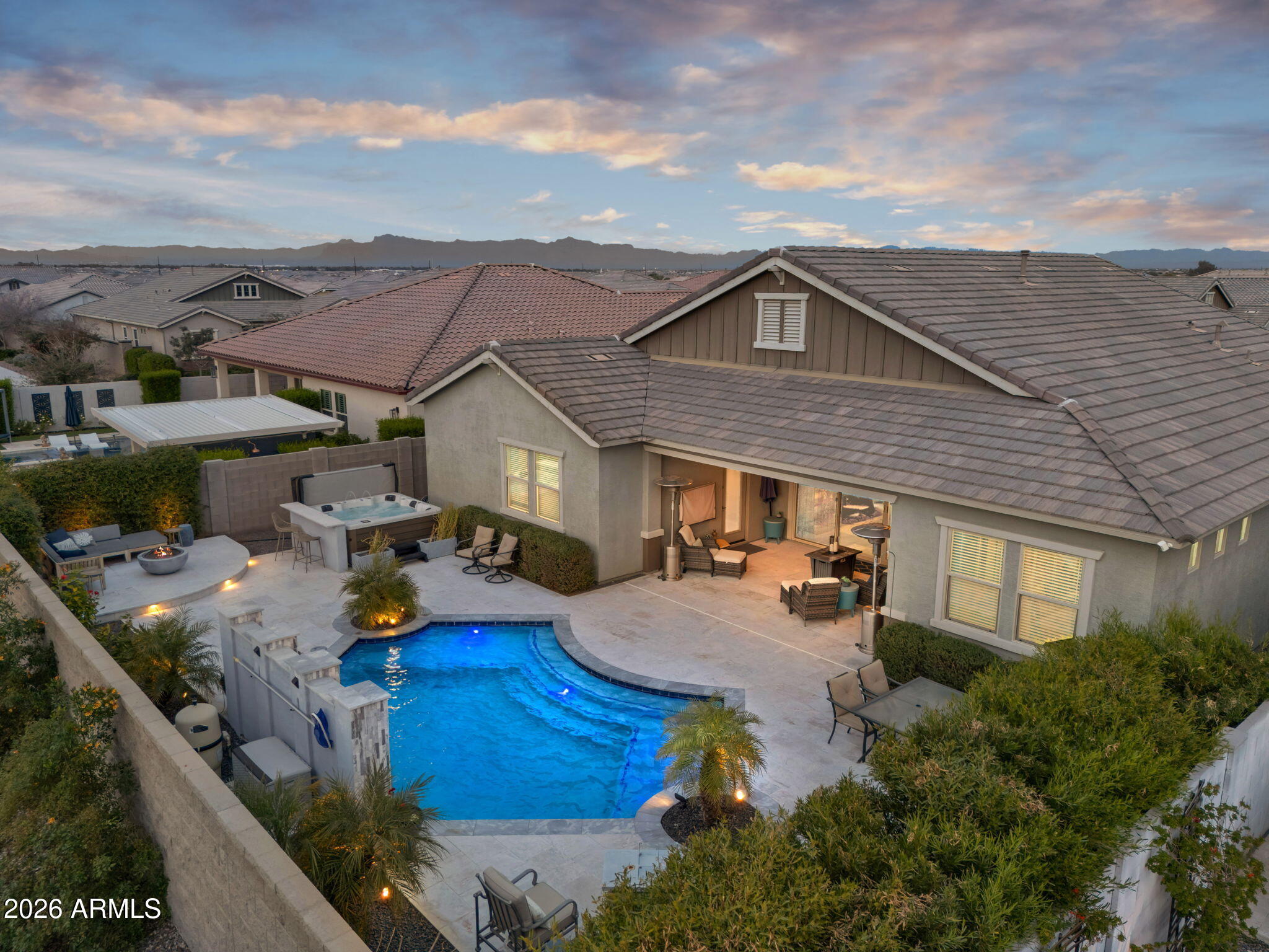 35112 North Jacobs Road San Tan Valley, AZ 85144 - Photo 59 of 80 an aerial view of a house with yard and balcony