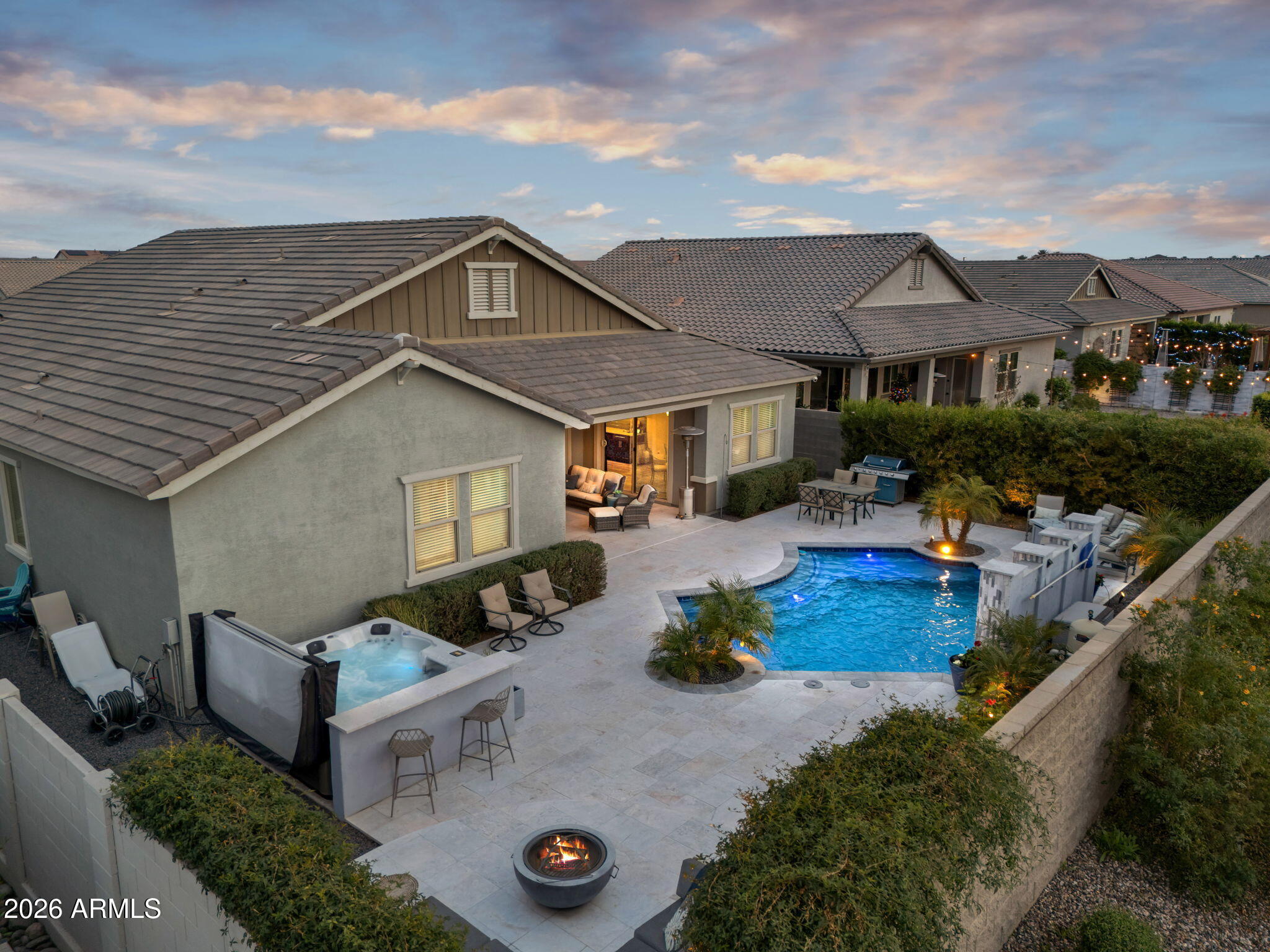 35112 North Jacobs Road San Tan Valley, AZ 85144 - Photo 60 of 80 a view of a house with pool and chairs