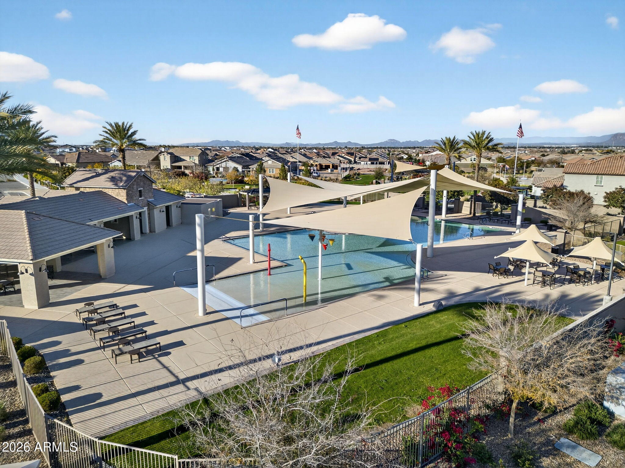 35112 North Jacobs Road San Tan Valley, AZ 85144 - Photo 63 of 80 an aerial view of a house with a garden