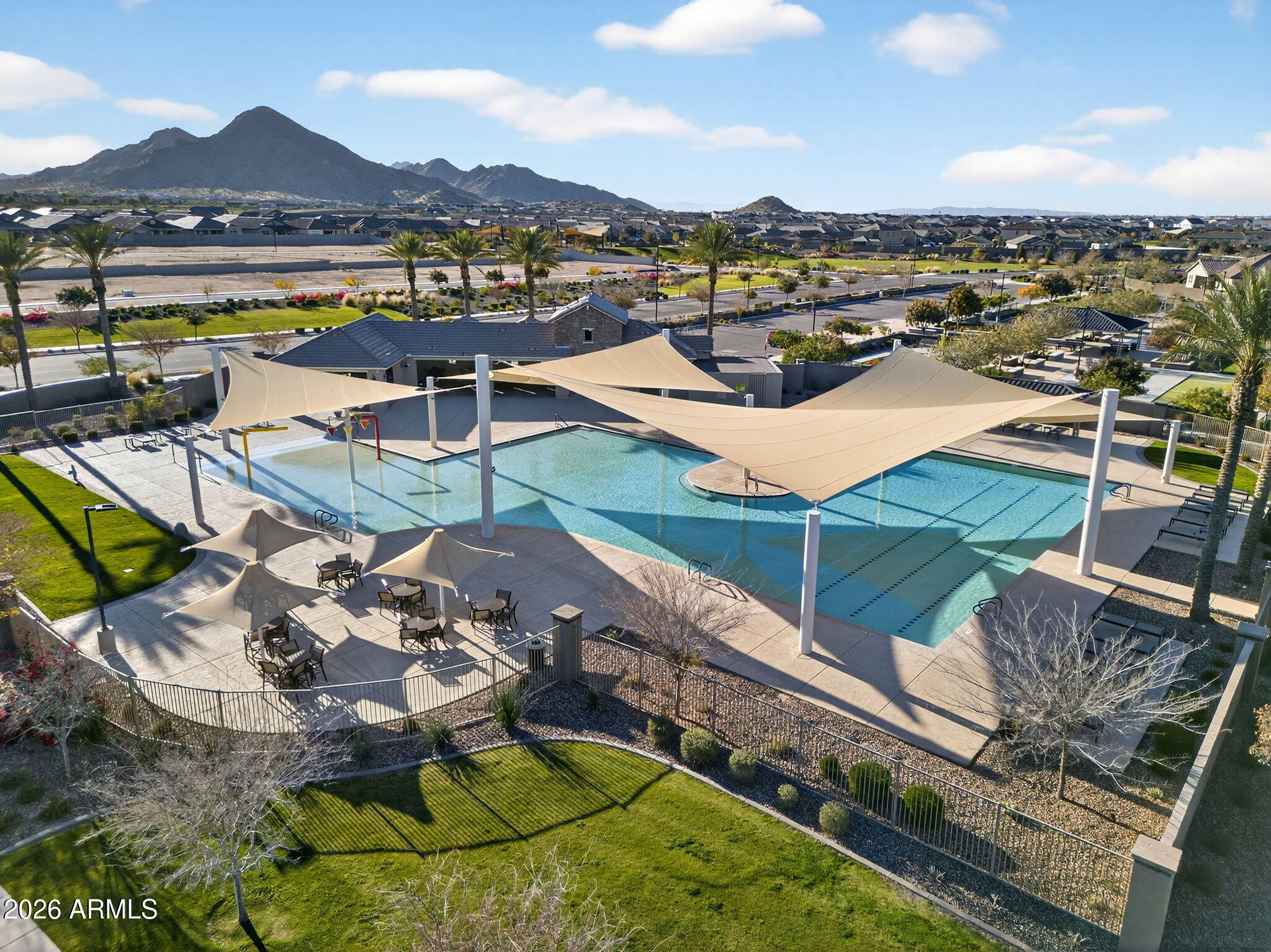 35112 North Jacobs Road San Tan Valley, AZ 85144 - Photo 64 of 80 an aerial view of a house with pool outdoor seating
