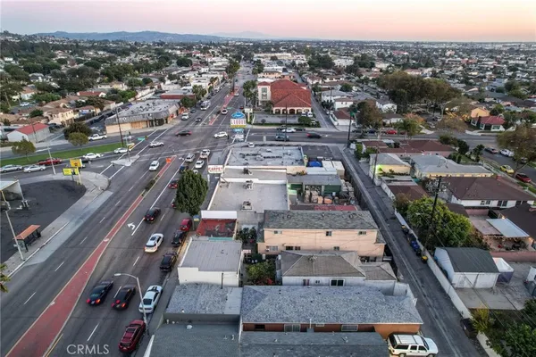 an aerial view of a city