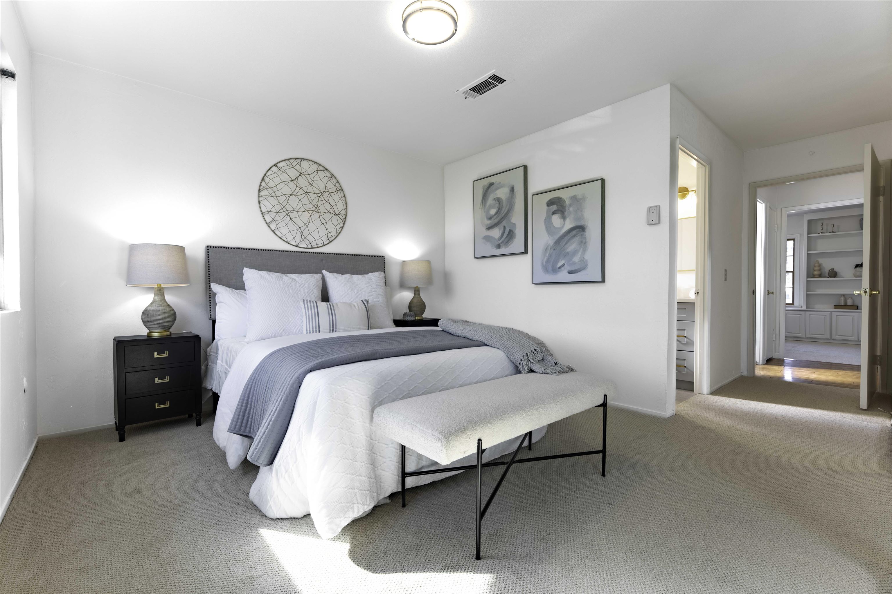 20 Fircrest Court San Ramon, CA 94583 - Photo 21 of 38 a bedroom with a bed and painting on the wall