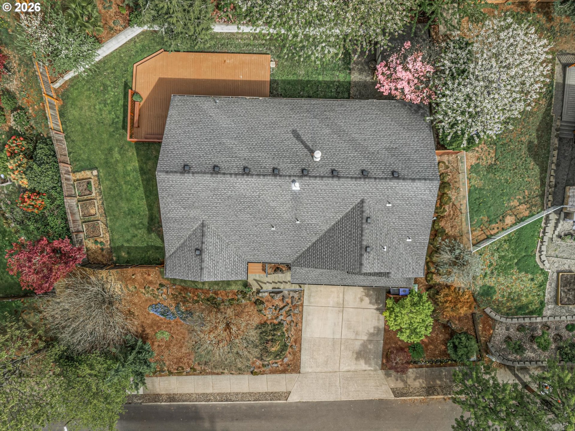 17200 Littlepage Avenue Sandy, OR 97055 - Photo 44 of 47 an aerial view of a house with a garden and tree