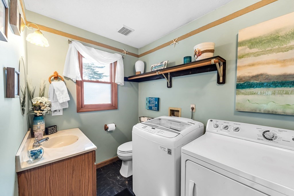 5 Pine Knoll Road Southwick, MA 01077 - Photo 15 of 40 a utility room with dryer and washer