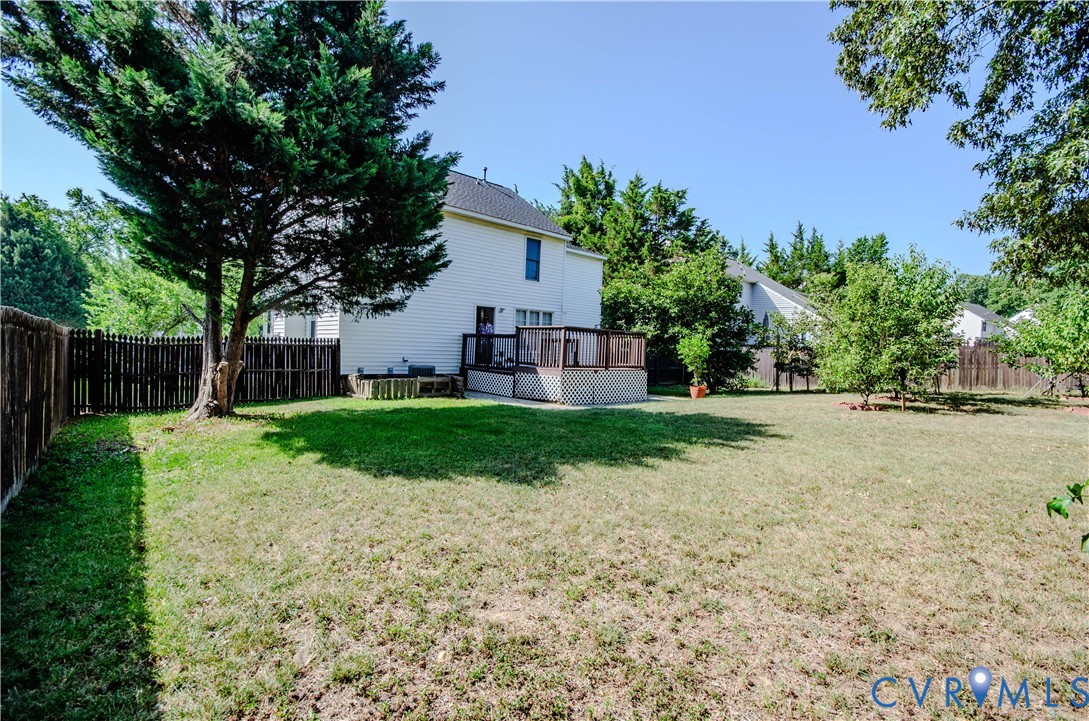 10912 Point Grey Road Henrico, VA 23233 - Photo 35 of 36 Expansive backyard featuring a large wood deck wit