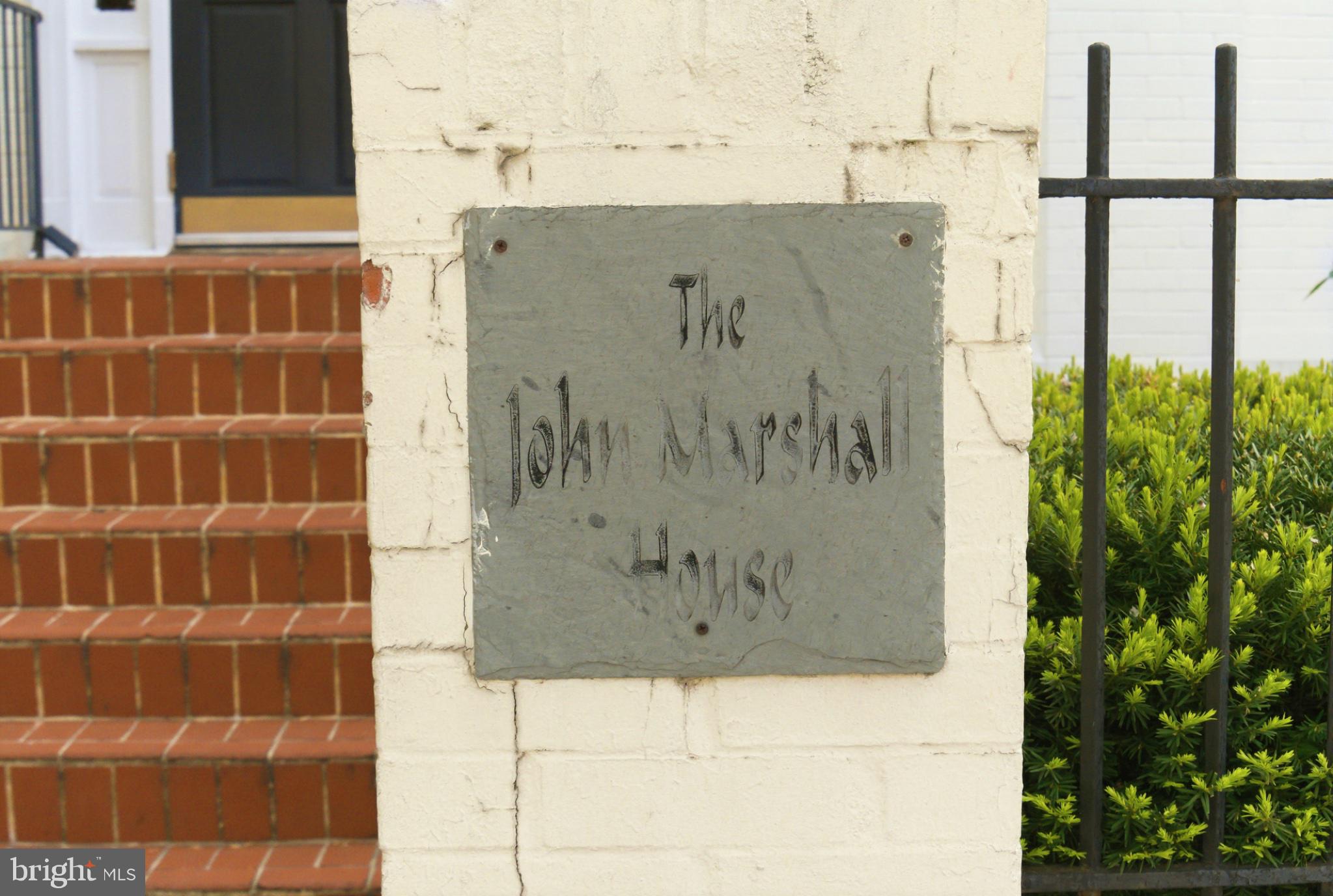 11 2nd Street Northeast, Unit 108 Washington, DC 20002 - Photo 18 of 18 Historic John Marshall House Signage