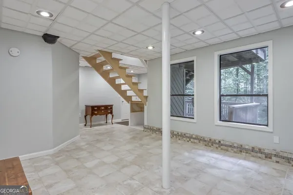 en view interior of the house and wooden floor