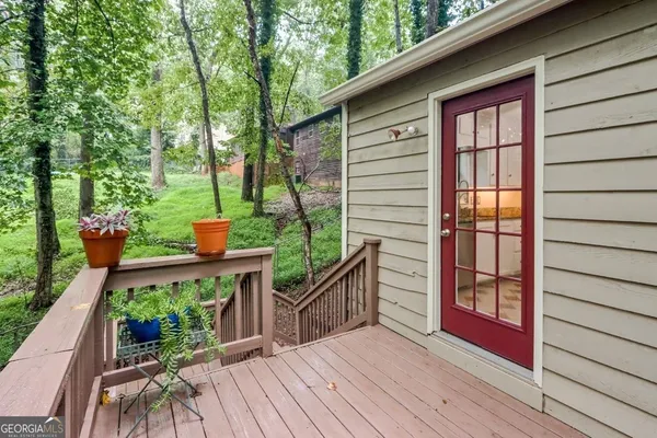 a house view with a seating space